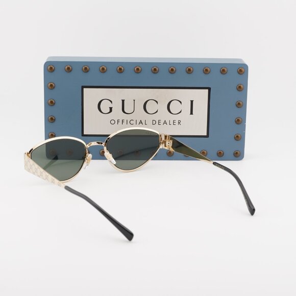 Gucci GG1853S 001 Oval Sunglasses – Gold/Grey - Picture 11 of 14